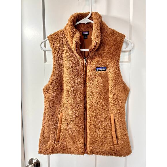 Patagonia Women's Los Gatos Fuzzy Sherpa Fleece Full Zip Vest Brown Size‎ Small - Picture 2 of 12